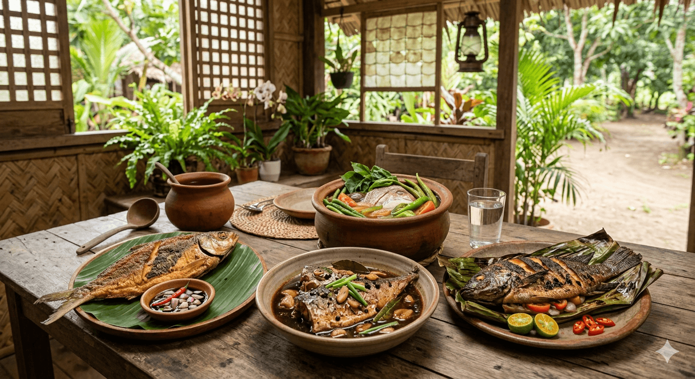 A photo of group of filipino fish dishes
